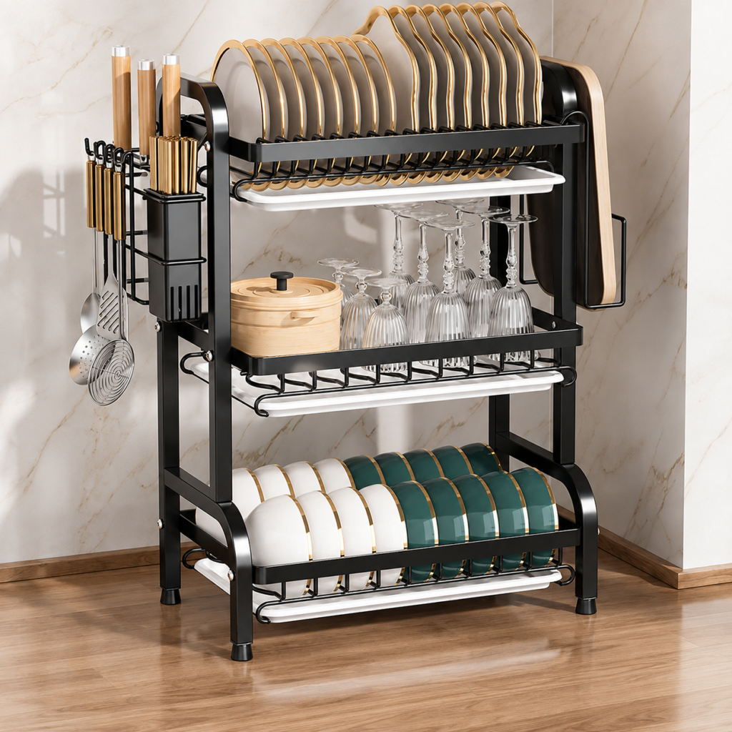 3-Tier Large Capacity Dish Drying Rack