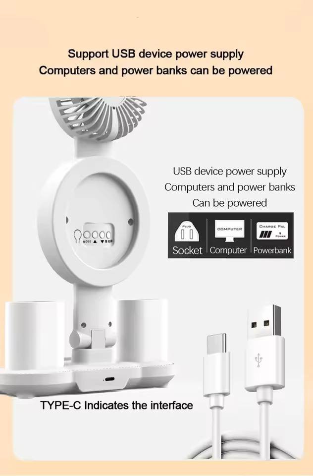 Smart LED Desk Lamp with Fan, Digital Clock & Pen Holder - Image 4