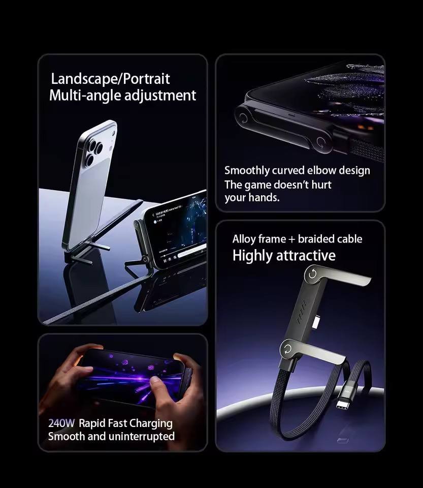 Zappa 240W Foldable Phone Stand USB-C Cable - Image 7
