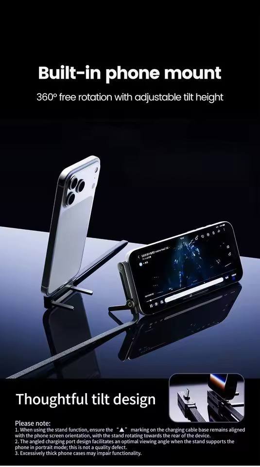 Zappa 240W Foldable Phone Stand USB-C Cable - Image 3