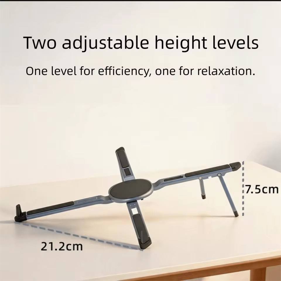 Portable Foldable Aluminum Alloy Laptop, Tablet & Phone Stand - Image 8