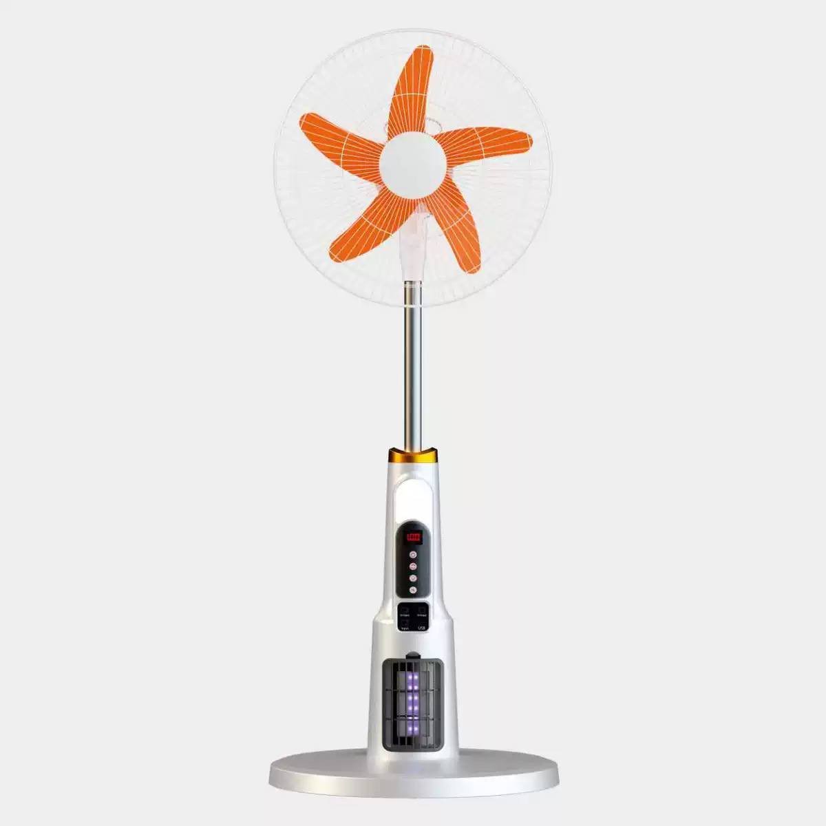 Multifunctional Solar Rechargeable Standing Fan with Built-In Mosquito Killer - Image 9