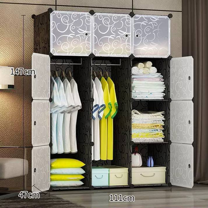 Portable Modular Wardrobe – Multi-Compartment Clothes Storage Cabinet
